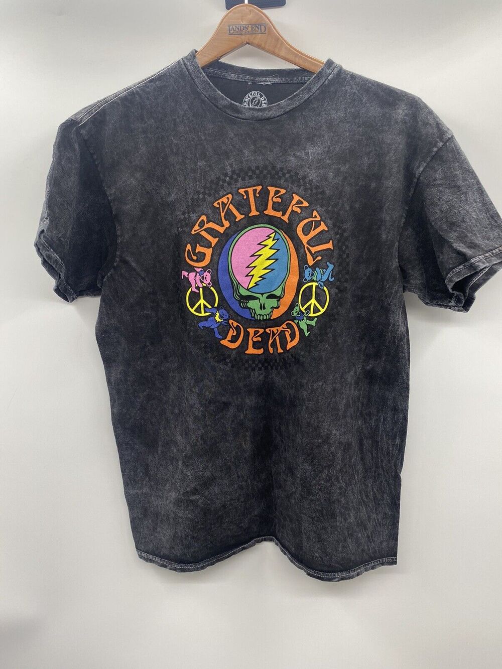 Grateful Dead Steal Your Face Peace Bears 2023 Black Tie Die Large